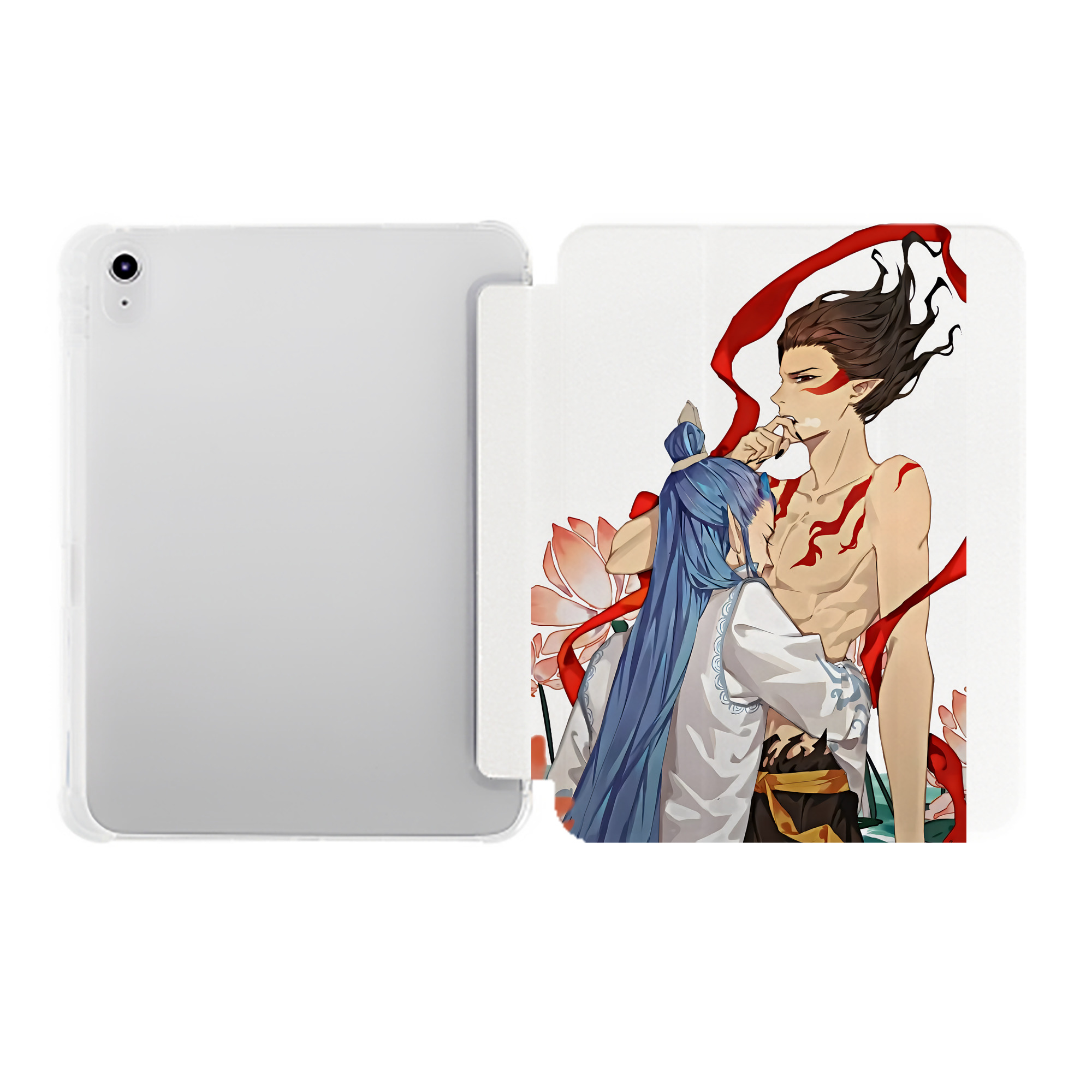 （画像用） Ne Zha 2 ナタ 魔童の大暴れ IPad ケース ペン収納付き 三つ折りスタンド PUレザー×シリコン 対応機種9.5/10.5/10.9インチ